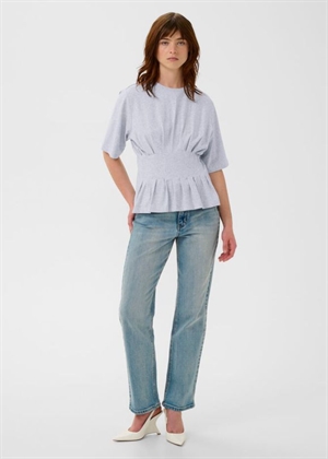 Inez tee Ultra Light Grey Mel. Gestuz 